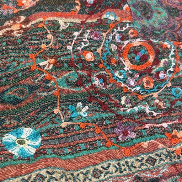 Anu embroidered Boho Sweater  100% Rayon - Picture 10 of 12